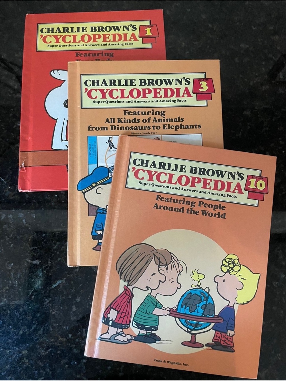 Vintage Charlie Brown’s ‘Cyclopedia Hardcover Books - Volumes 1, 3 and 10